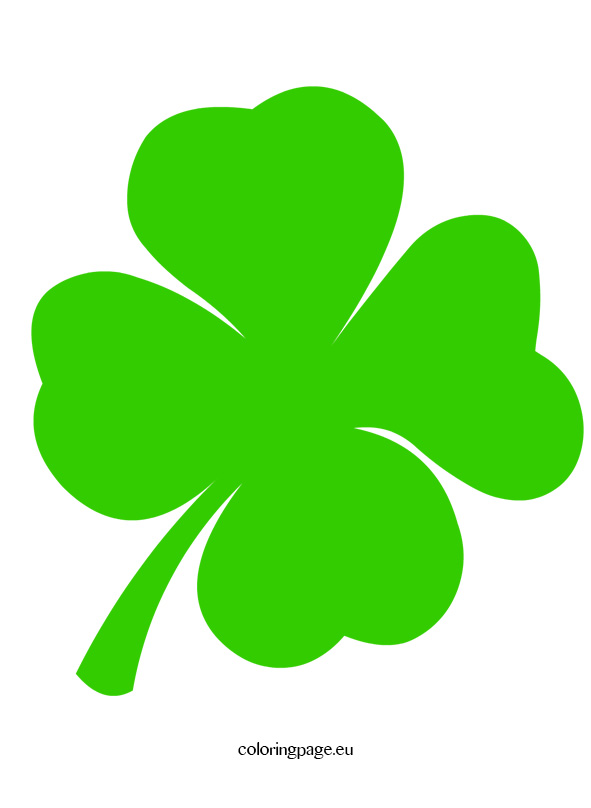 Four leaf clover clip art loring page