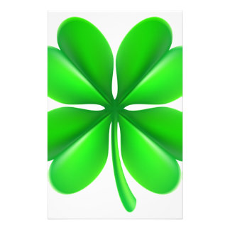 Four leaf clover stationery zazzle clipart