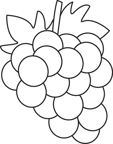 Grapes clipart black and white free images 2