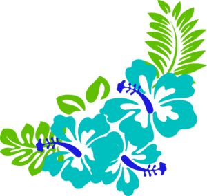 Hawaiian flowers clipart