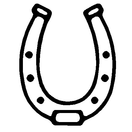 Horseshoe horse shoe clipart black and white free