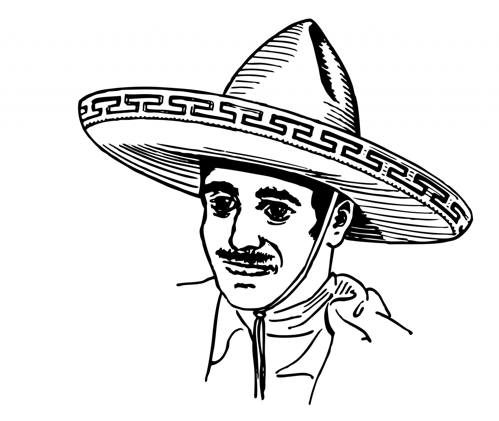 Mexican in sombrero clipart free stock photo public domain pictures