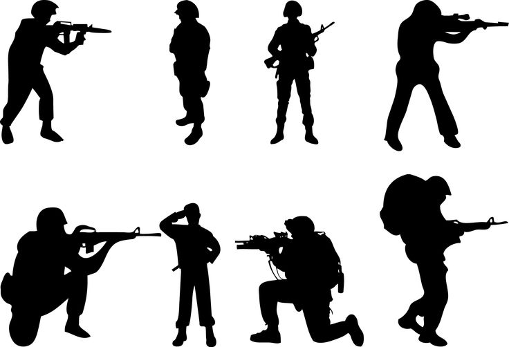 Soldier silhouette clip art