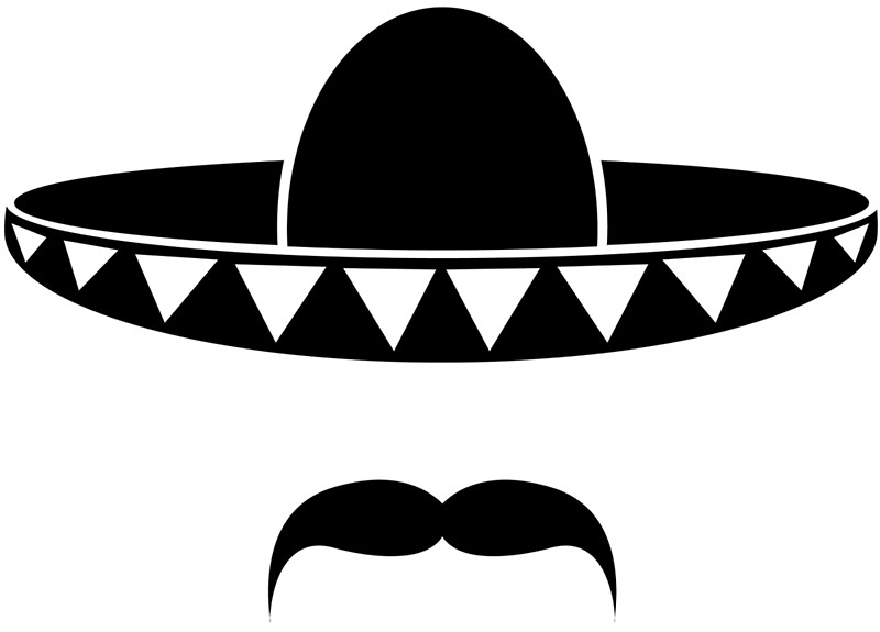 Sombrero with a beard from mexico art prints by muli redbubble cliparts