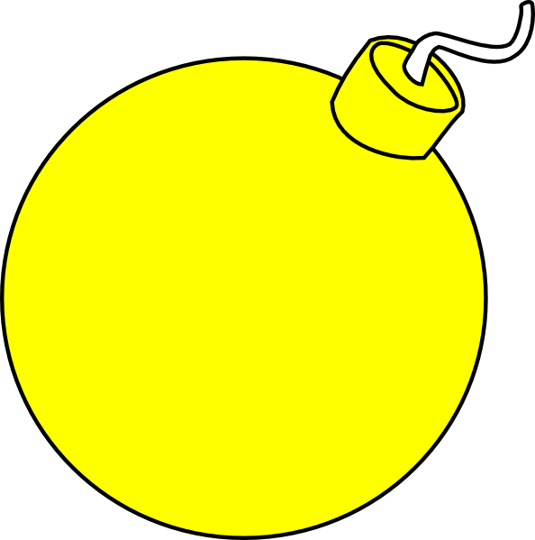 Yellow bomb clip art the cliparts