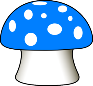 Blue mushroom clip art at vector clip art