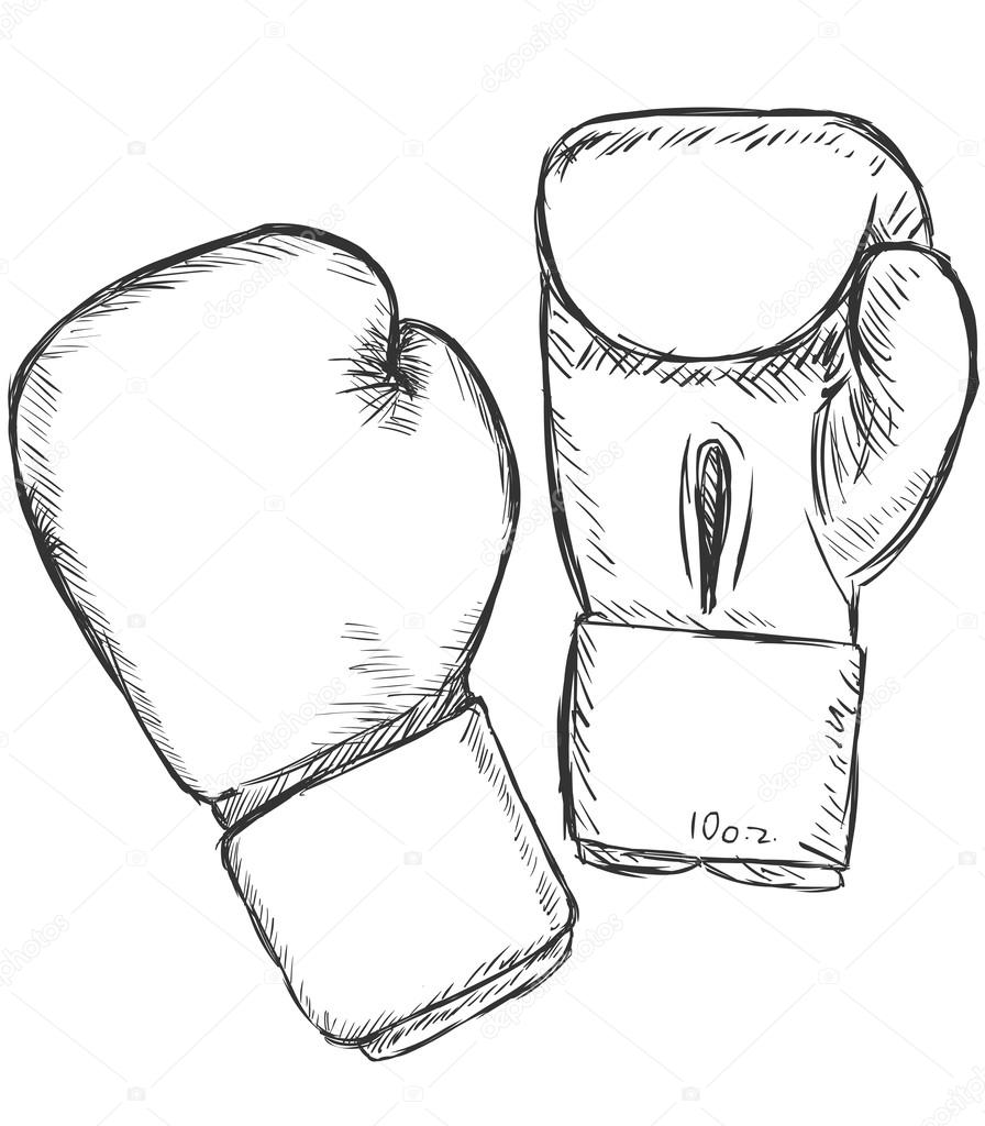 Boxing gloves vector sketch ing gloves stock nikiteev clip art