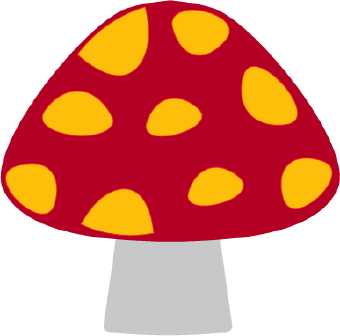 Cartoon mushrooms clipart image