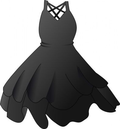 Clip art black dress clipart
