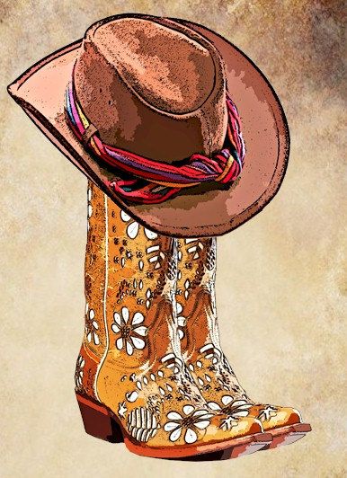 Cowboy boot bride inwboy boots clipartllection
