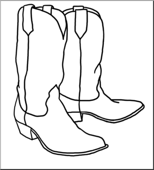 Cowboy boot clip art western theme wboy boots