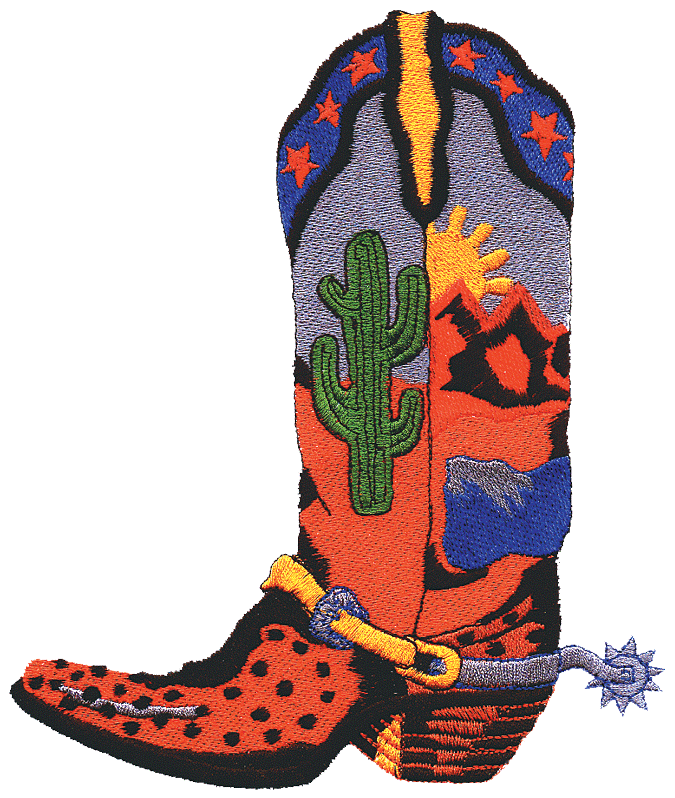Cowboy boot clipart the cliparts
