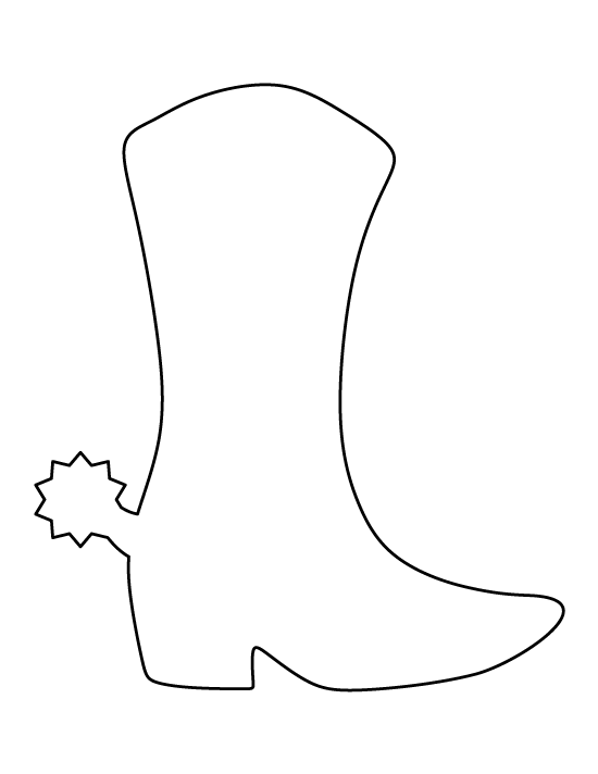 Cowboy boot pattern use the printable outline for crafts clip art