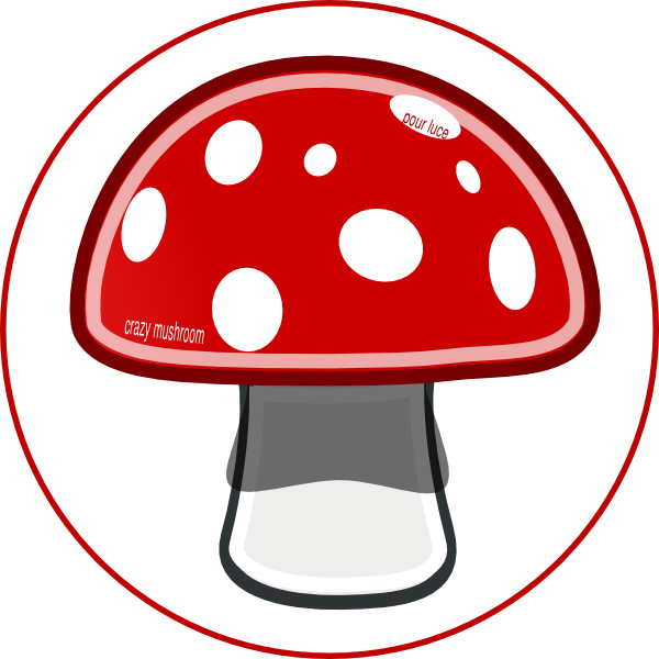 Crazy mushroom clip art at vector clip art