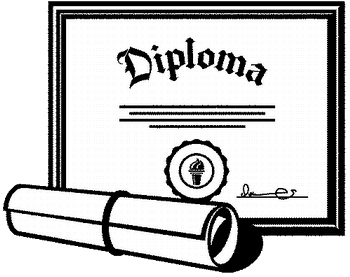 Diploma graphics and animated s cliparts