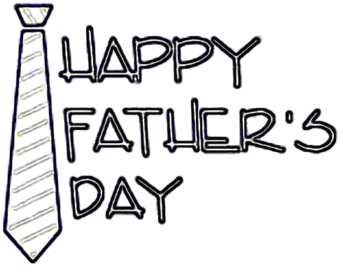 Fathers day father'day black and white clipart