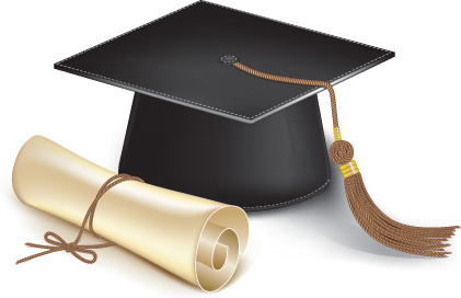 Free graduation cap and diploma clip art free vector download