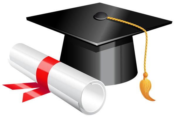 Graduation cap and diploma clipart picture graphics clipartix