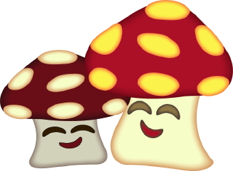 Happy mushrooms clip art free clipart images