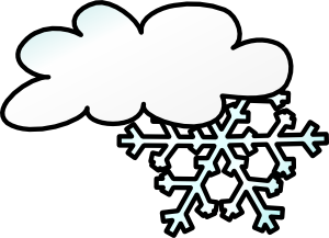 Winter cloud snow flake clip art at vector clip art