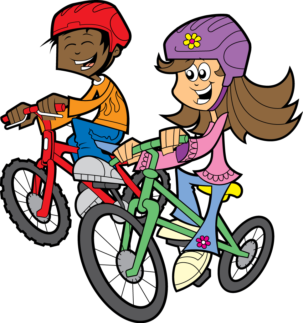 Bicycle kids riding bikes clipart free images