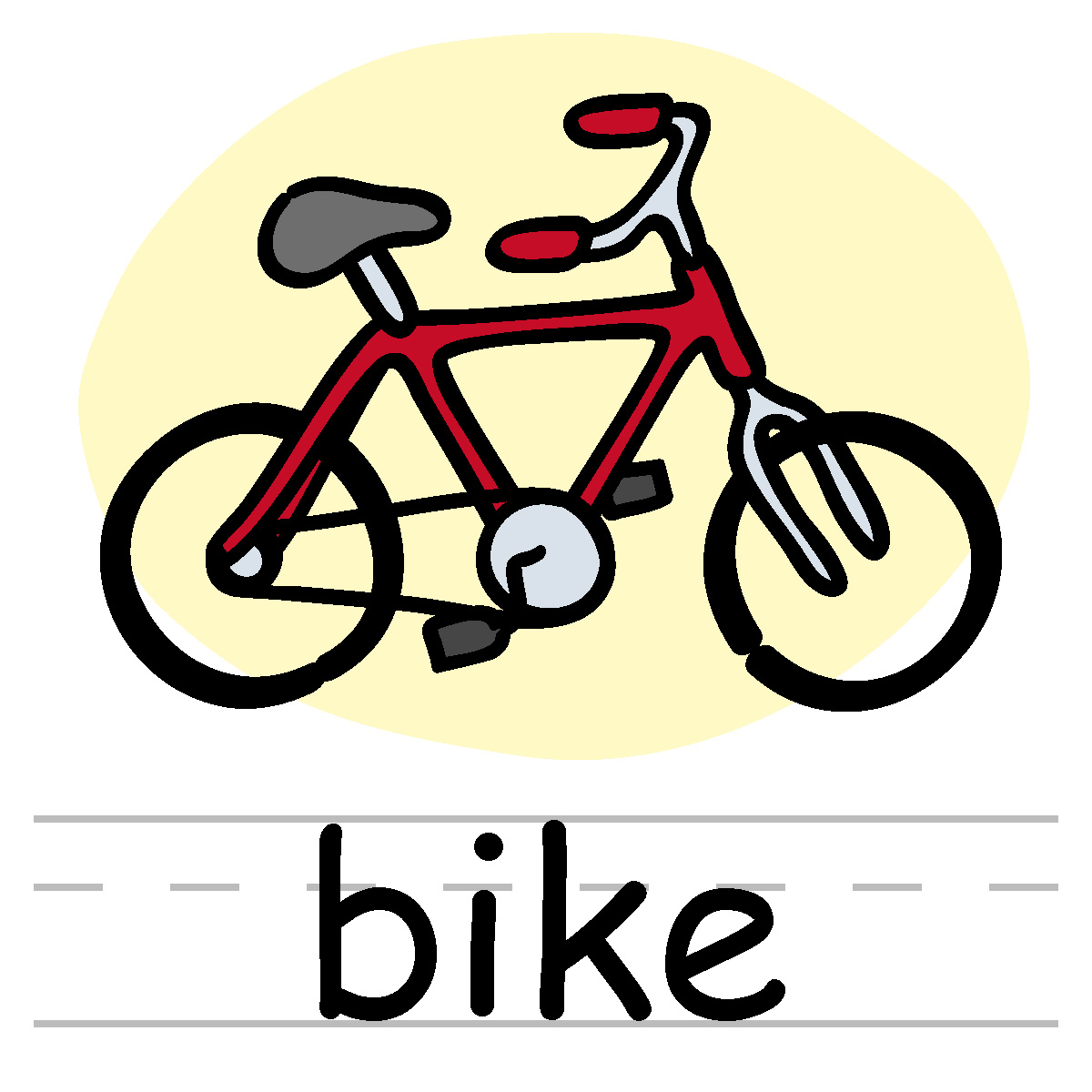 Bicycle simple bike clipart