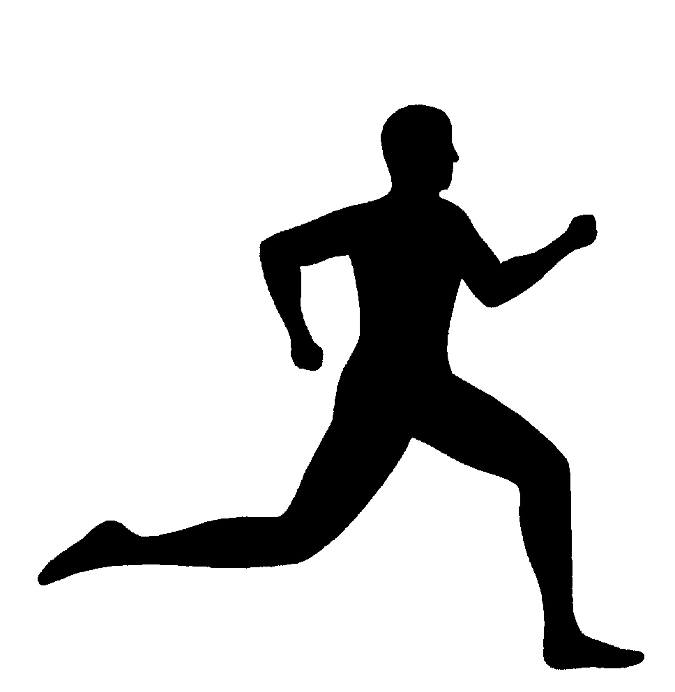Female track runner clip art girl running vector