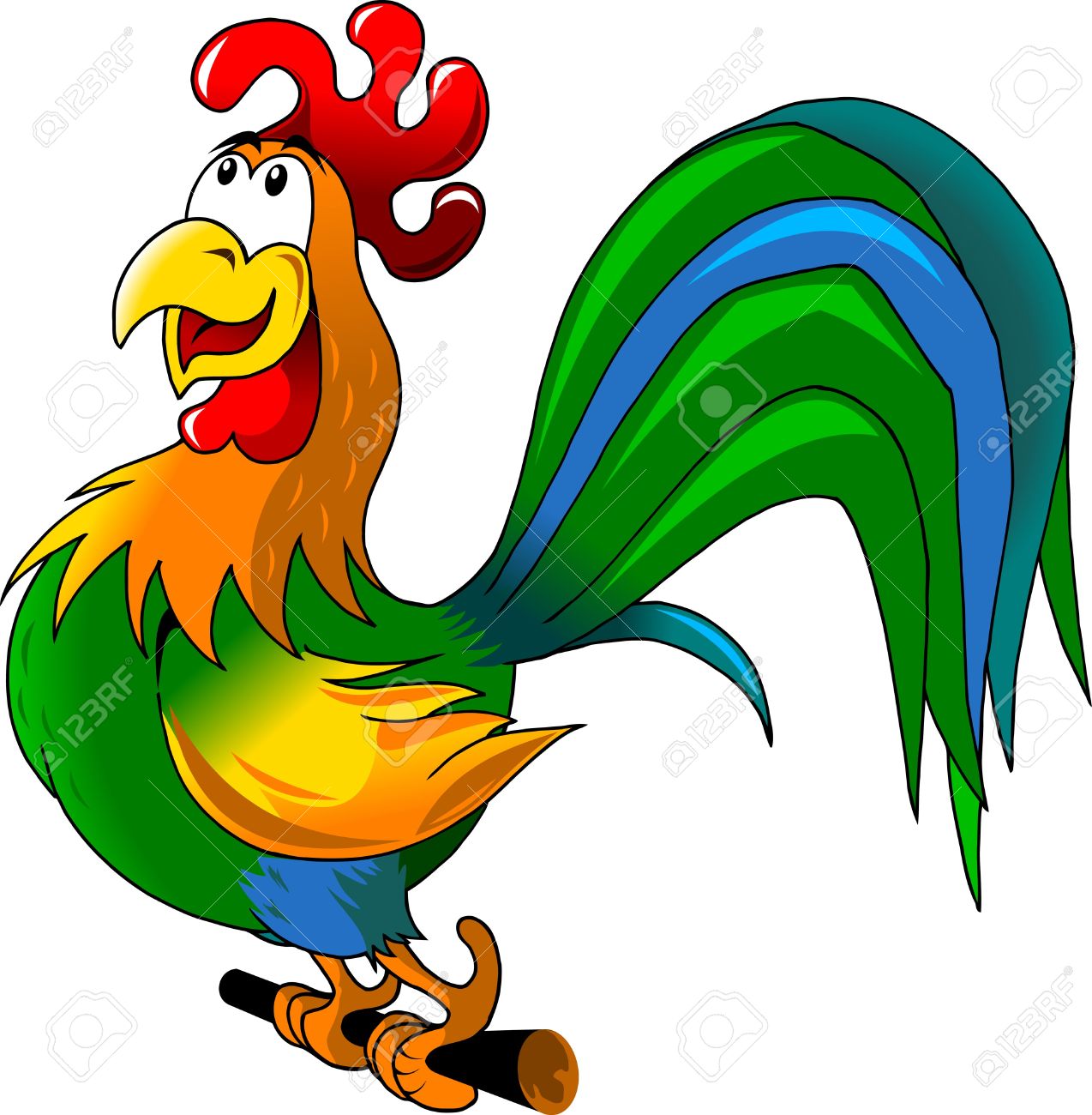 Rooster clip art rooster clipart fans 6