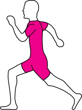 Runner people running away clipart free images