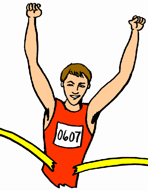 Runner running a race clipart free images 3