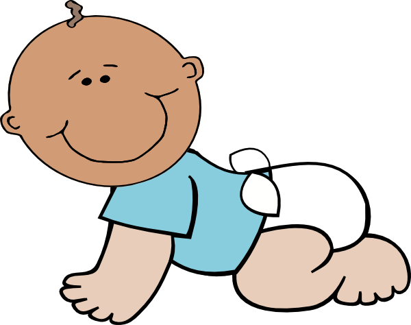 Baby in diaper clipart biezumd