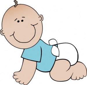 Baby in diaper clipart clipartix