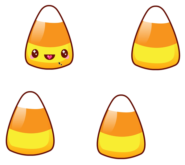 Candy corn how to make a quick kawaii candyrn pattern for halloween cliparts
