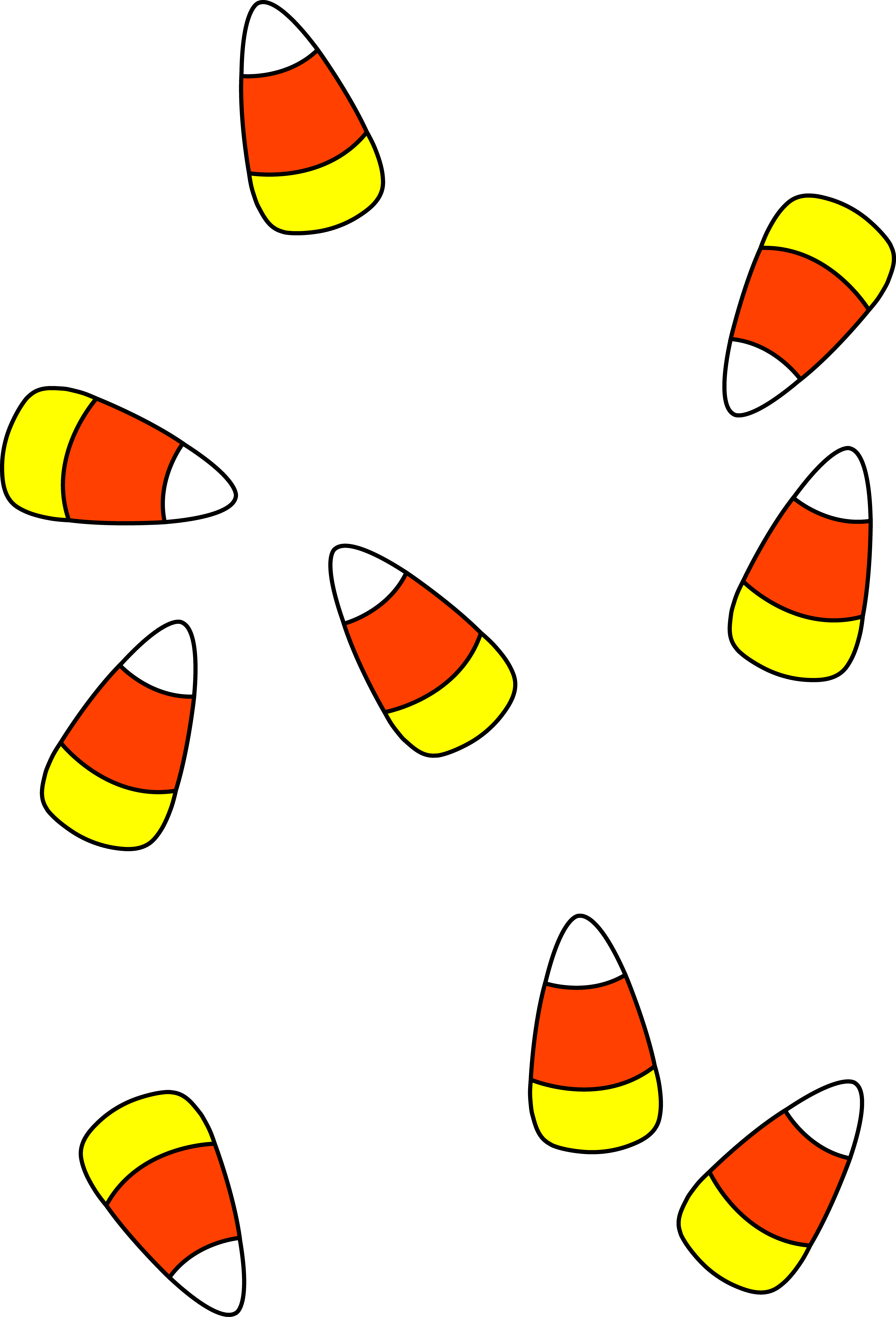 Candy corn scattered halloween candyrn free clip art