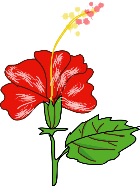 Flower hibiscus clip art free vector 4vector