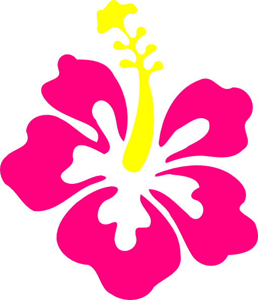 Happy pink hibiscus clip art at vector clip art