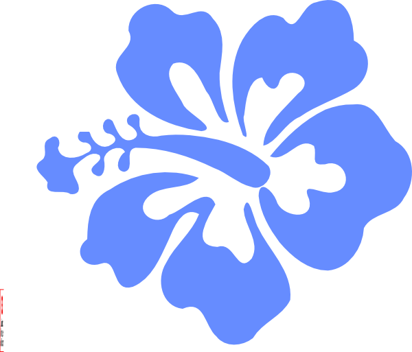 Light blue hibiscus clip art at vector clip art