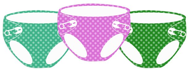 Lors polka dot pattern diaper clipartllection