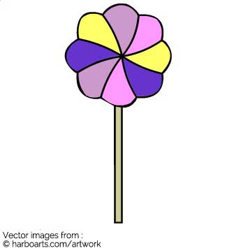 Download flower lollipop vector graphic cliparts