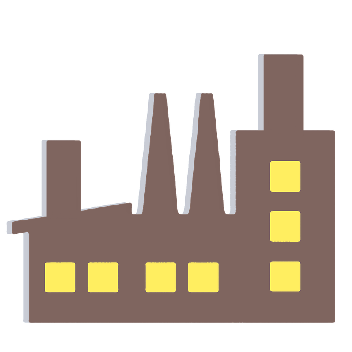 Free illustration factory building vector clipart image