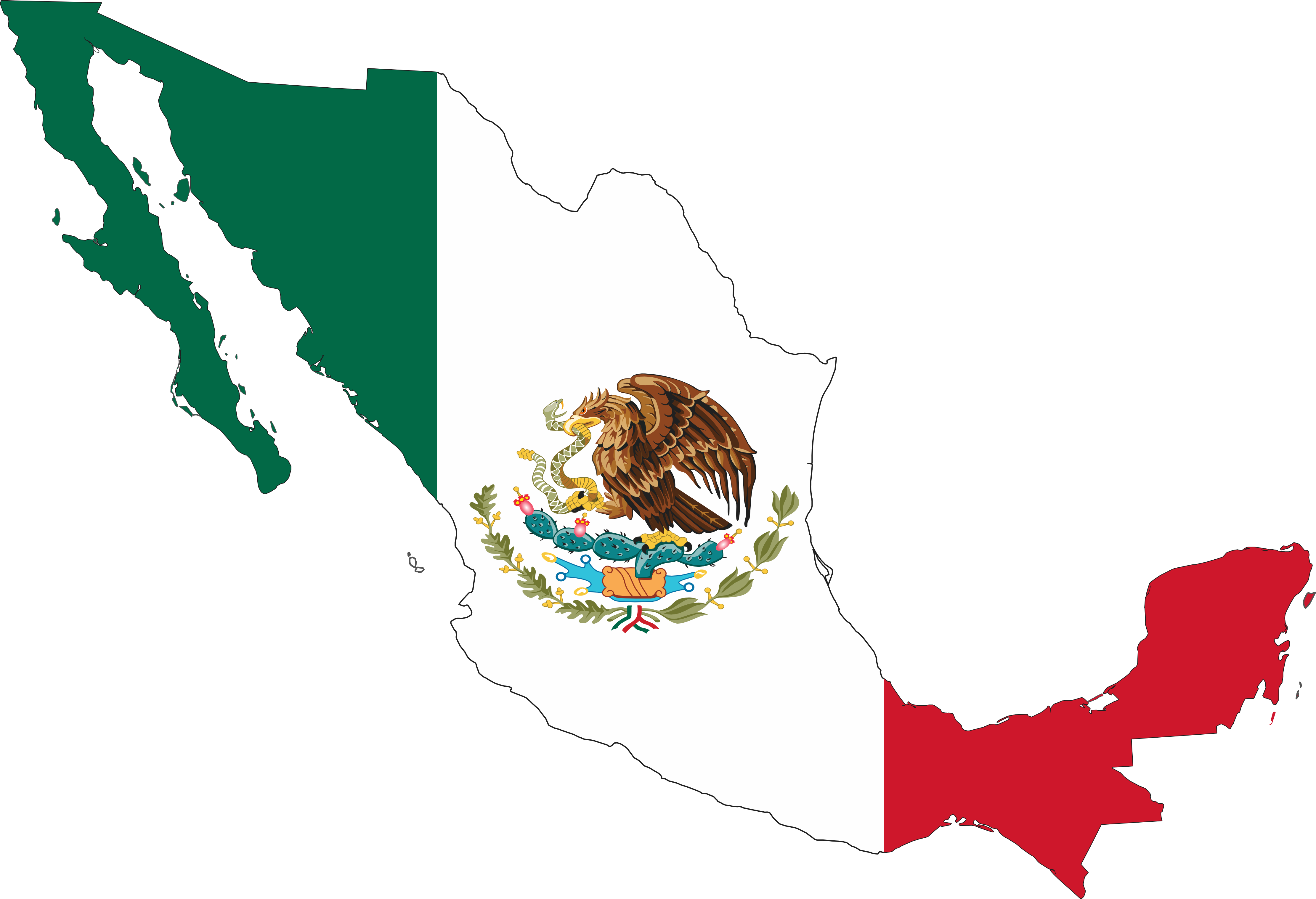 Mexican flag clip art free clipart images