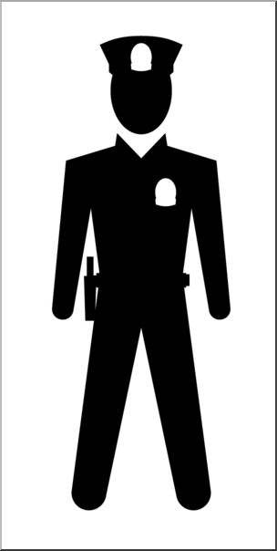 Clip art people police officer male