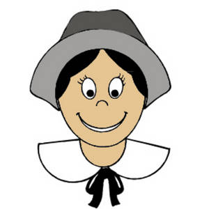 Clipart graphic of a pilgrim girl