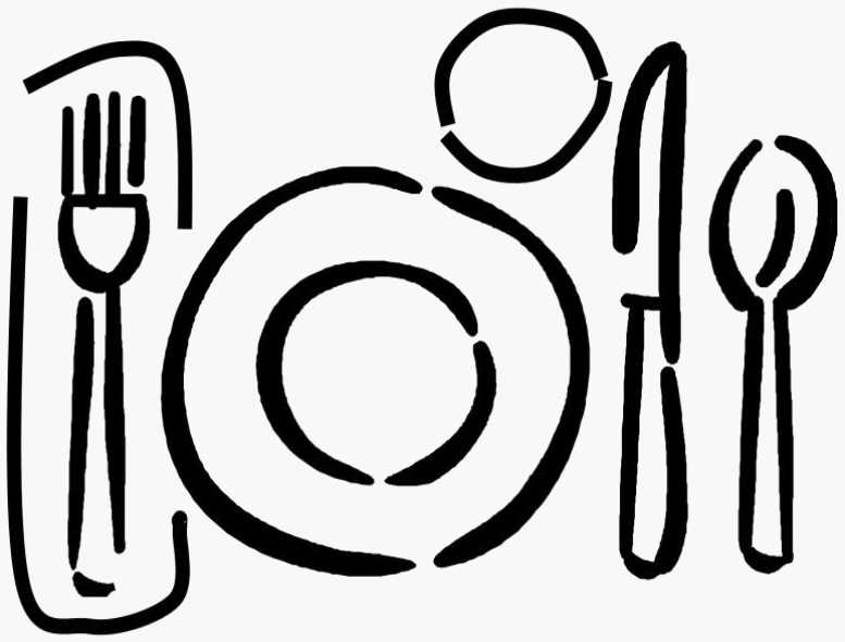 Dinner table clip art free clipart images