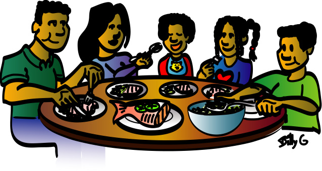 Family dinner clipart free images 2 clipartix