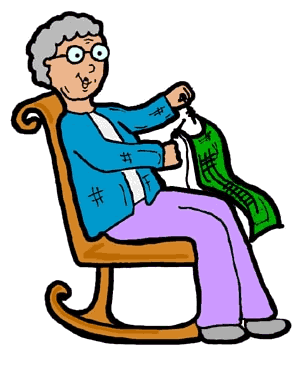 Grandma knitting free clipart images