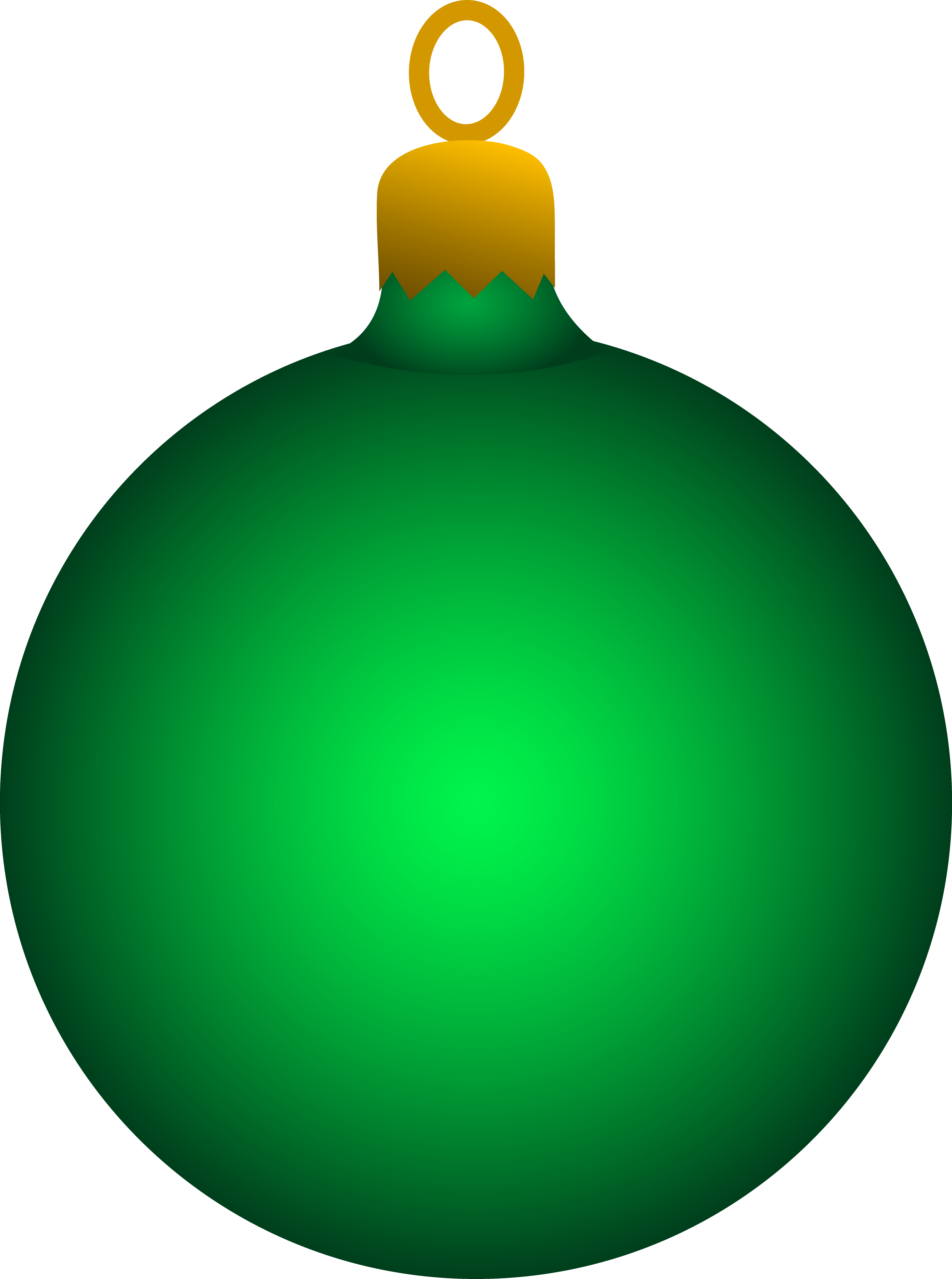Green christmas tree ornament free clip art