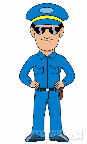 Safety clipart police officer wearing sunglasses clipart