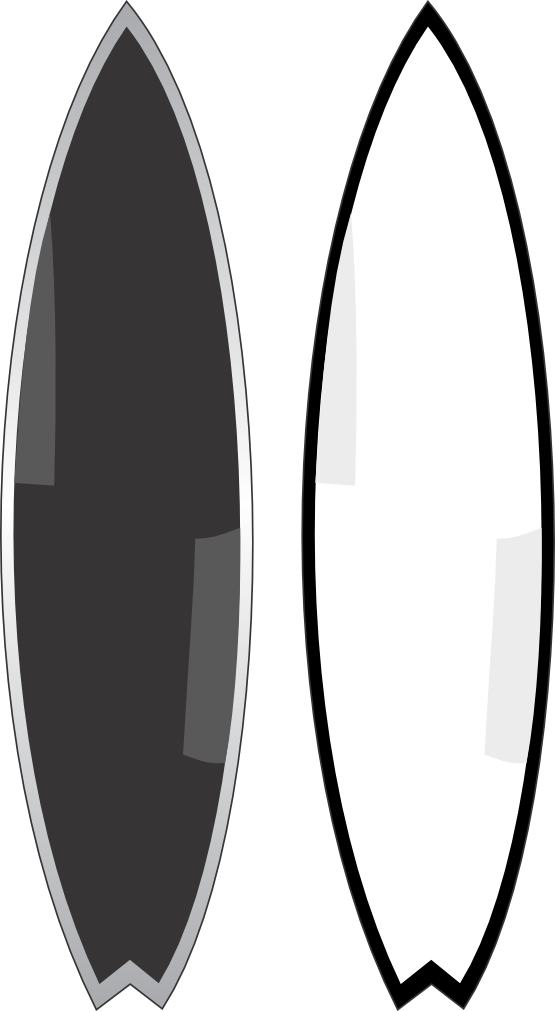 Surfboard clipart 2