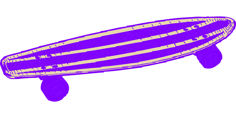 Free vector graphic skateboard purple isolated blue clipart
